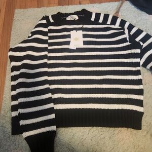 Cosmic Blue Love Raglan Sleeve Crewneck Sweater THE SATURDAY SWEATER